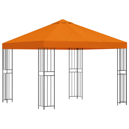 Gazebo 3 x 3 m Orange Polyester and Steel 190 gsm