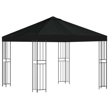 Gazebo 3 x 3 m Black Polyester and Steel 190 gsm