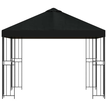 Gazebo 3 x 3 m Black Polyester and Steel 190 gsm