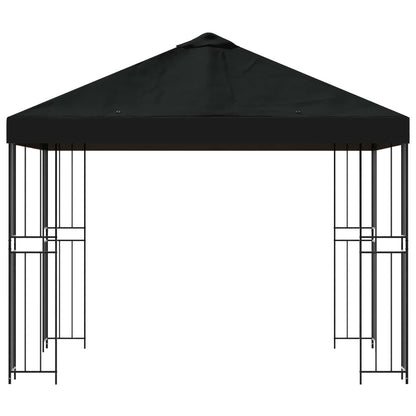 Gazebo 3 x 3 m Black Polyester and Steel 190 gsm