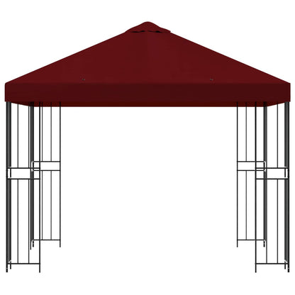 Gazebo 3 x 3 m Burgundy Polyester and Steel 190 gsm