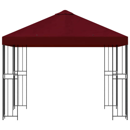 Gazebo 3 x 3 m Burgundy Polyester and Steel 190 gsm