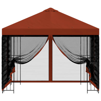 Garden Gazebo with Sidewalls 3 x 3 m Terracotta