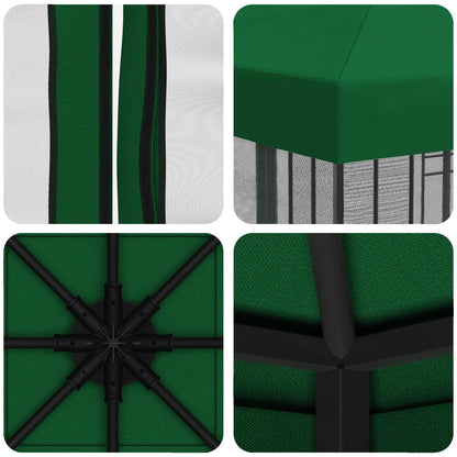 Garden Gazebo with Sidewalls 3 x 3 m Green Polyester and Steel