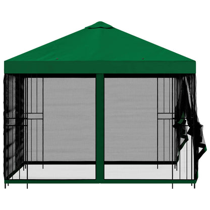 Garden Gazebo with Sidewalls 3 x 3 m Green Polyester and Steel