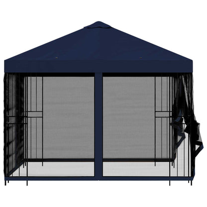 Garden Gazebo with Sidewalls 3 x 3 m Blue Polyester and Steel