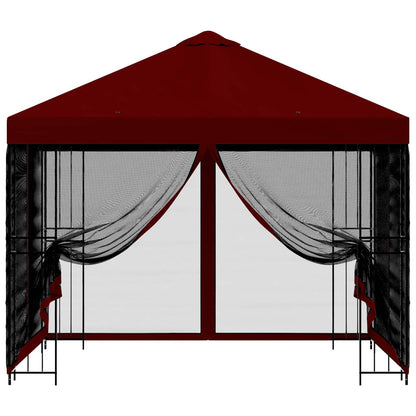 Garden Gazebo with Sidewalls 3 x 3 m Burgundy