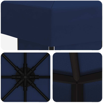 Gazebo 3 x 3 m Blue Polyester and Steel 190 gsm
