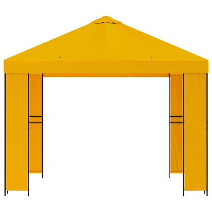 Gazebo 3 x 3 m Yellow Polyester and Steel 190 gsm