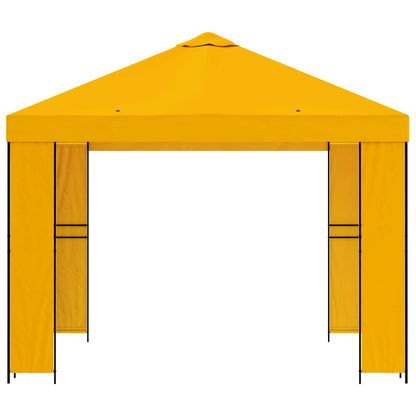 Gazebo 3 x 3 m Yellow Polyester and Steel 190 gsm