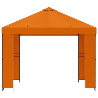 Gazebo 3 x 3 m Orange Polyester and Steel 190 gsm