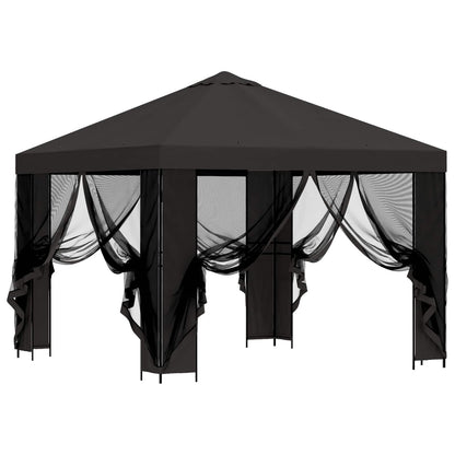 Garden Gazebo with Sidewalls 3 x 3 m Anthracite