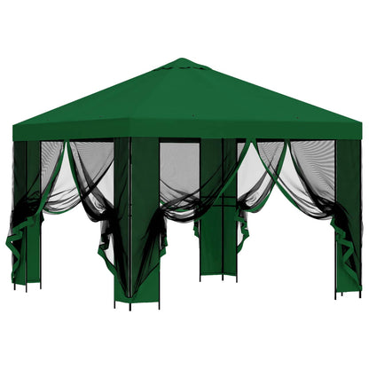 Garden Gazebo with Sidewalls 3 x 3 m Green Polyester and Steel