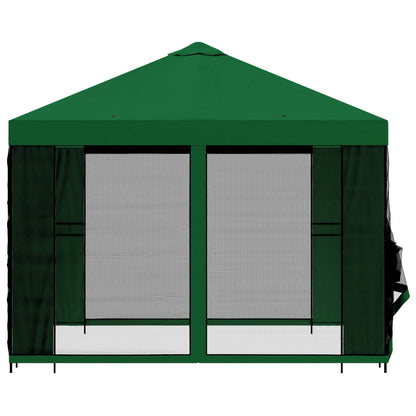 Garden Gazebo with Sidewalls 3 x 3 m Green Polyester and Steel