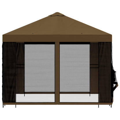 Garden Gazebo with Sidewalls 3 x 3 m Taupe Polyester and Steel