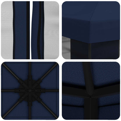 Garden Gazebo with Sidewalls 3 x 3 m Blue Polyester and Steel