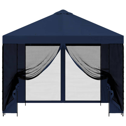 Garden Gazebo with Sidewalls 3 x 3 m Blue Polyester and Steel