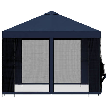 Garden Gazebo with Sidewalls 3 x 3 m Blue Polyester and Steel
