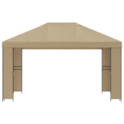 Gazebo 4 x 3 m Beige Polyester and Steel 190 gsm