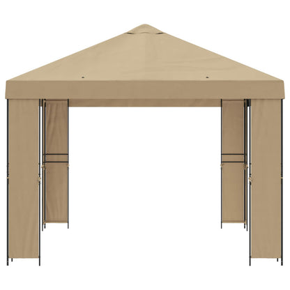 Gazebo 4 x 3 m Beige Polyester and Steel 190 gsm
