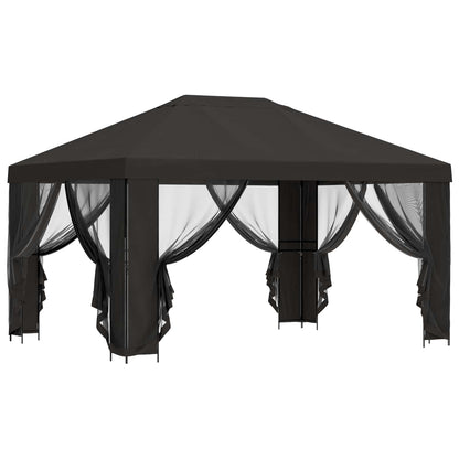 Garden Gazebo with Sidewalls 4 x 3 m Anthracite