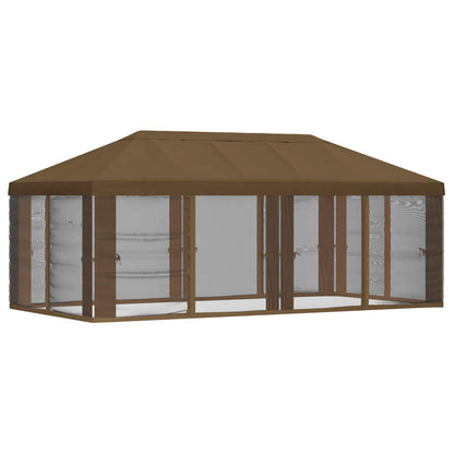Gazebo Cover with Sidewalls 6 x 3 m Taupe Polyester 190
