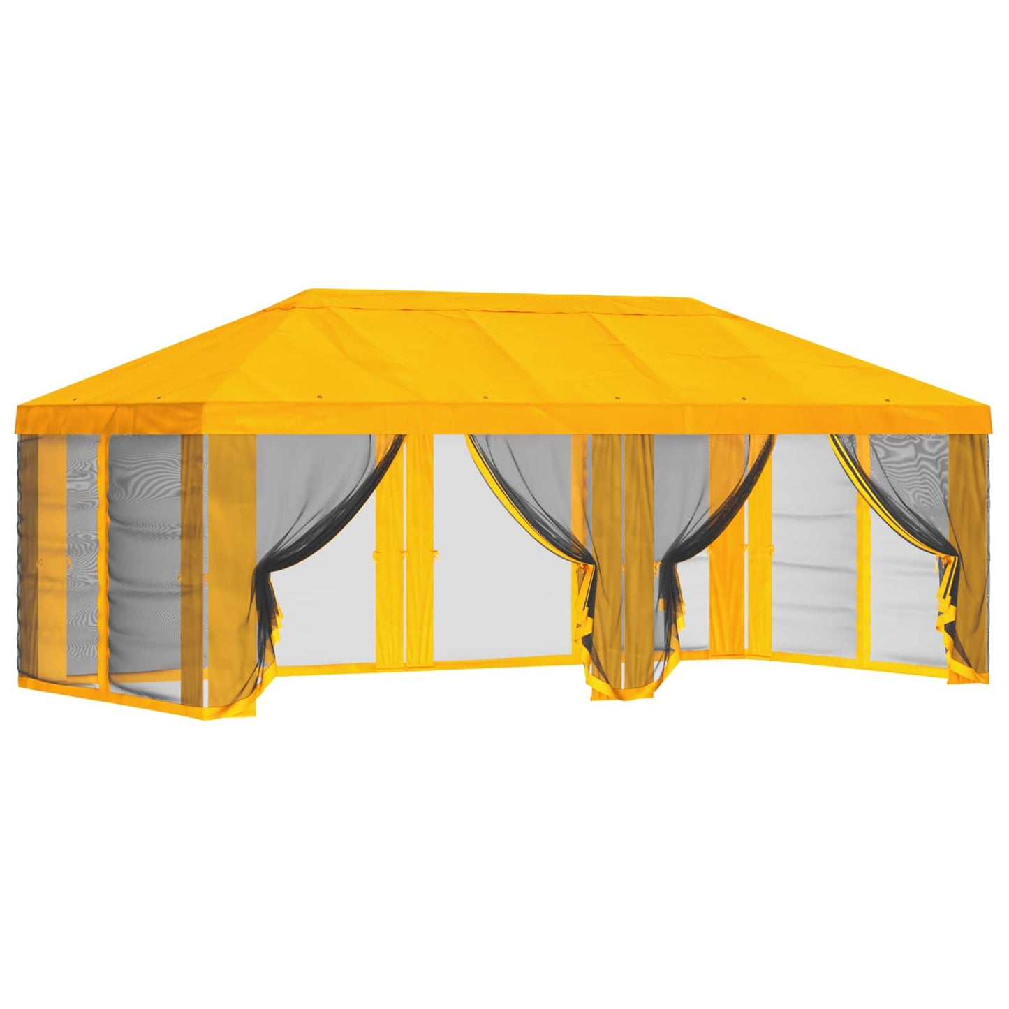 Gazebo Cover with Sidewalls 6 x 3 m Yellow Polyester 190