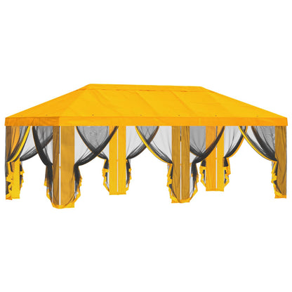 Gazebo Cover with Sidewalls 6 x 3 m Yellow Polyester 190