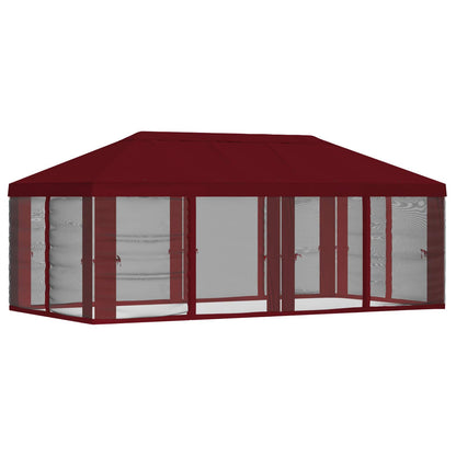 Gazebo Cover with Sidewalls 6 x 3 m Burgundy Polyester 190
