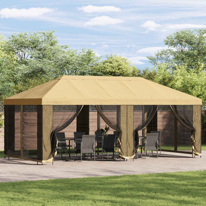 Gazebo Cover with Sidewalls Cream 600.5 x 300.5 cm Polyester