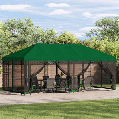 Gazebo Cover with Sidewalls Green 600.5 x 300.5 cm Polyester