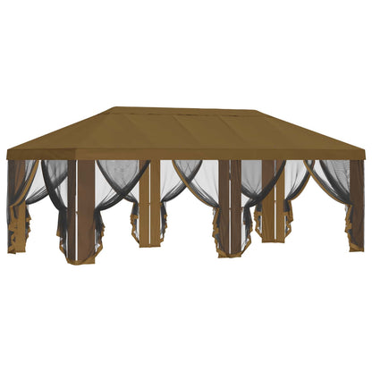 Gazebo Cover with Sidewalls Taupe 600.5 x 300.5 cm Polyester