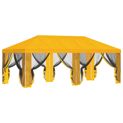 Gazebo Cover with Sidewalls Yellow 600.5 x 300.5 cm Polyester