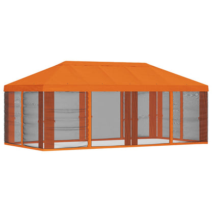 Gazebo Cover with Sidewalls Orange 600.5 x 300.5 cm Polyester