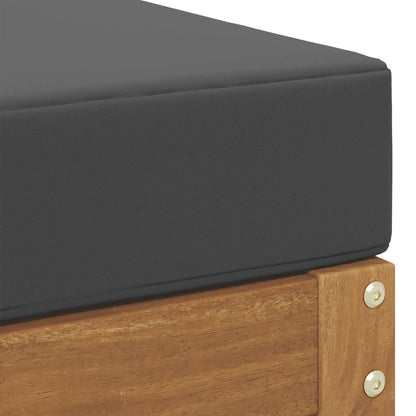 Outdoor Footstool Solid Acacia Wood Natural