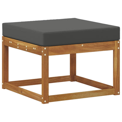 Outdoor Footstool Solid Acacia Wood Natural