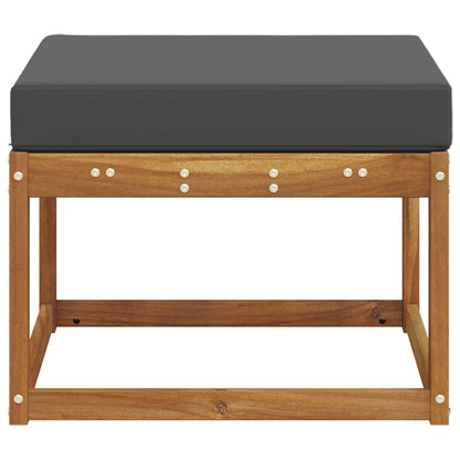 Outdoor Footstool Solid Acacia Wood Natural