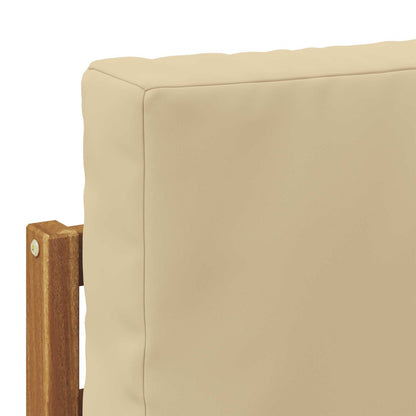 Outdoor Middle and Corner Sofa 2 Piece Natural and Beige