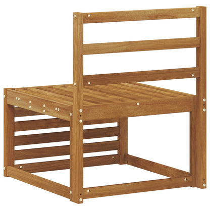 Outdoor Middle Sofa Solid Acacia Wood Natural 59 x 63 x 73 cm