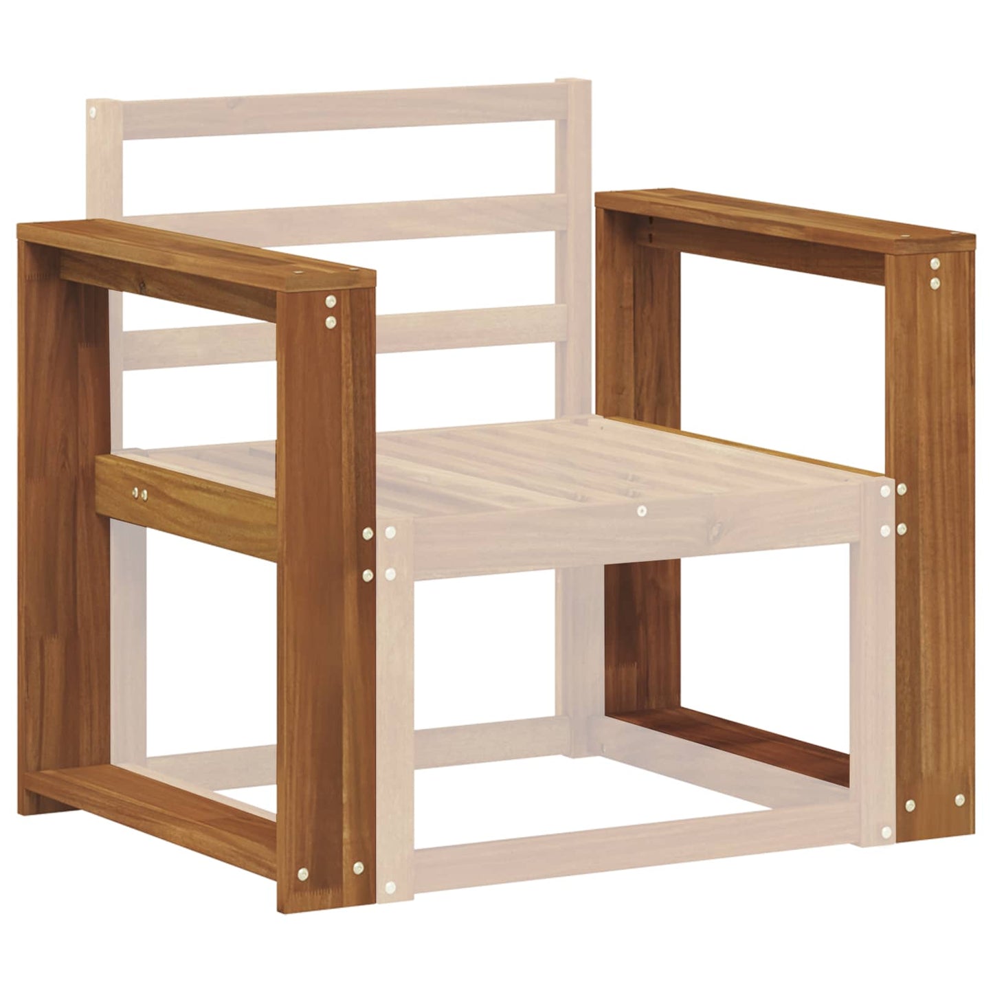 Armrest 2 pcs Natural 58.5 x 10 x 61 cm Solid Acacia Wood