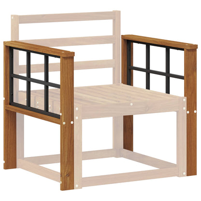 Armrest 2 pcs Natural 60 x 6 x 61 cm Solid Acacia Wood