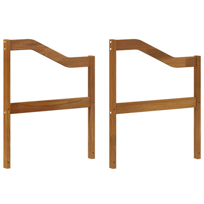 Armrest 2 pcs Natural 59 x 4 x 73 cm Solid Acacia Wood