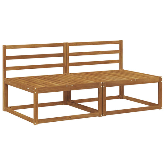 2 Piece Outdoor Middle Sofa Natural 158 x 83 x 73 cm