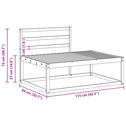 Outdoor End sofa Natural 115 x 83 x 73 cm