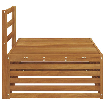 Outdoor End sofa Natural 115 x 83 x 73 cm Solid Acacia Wood