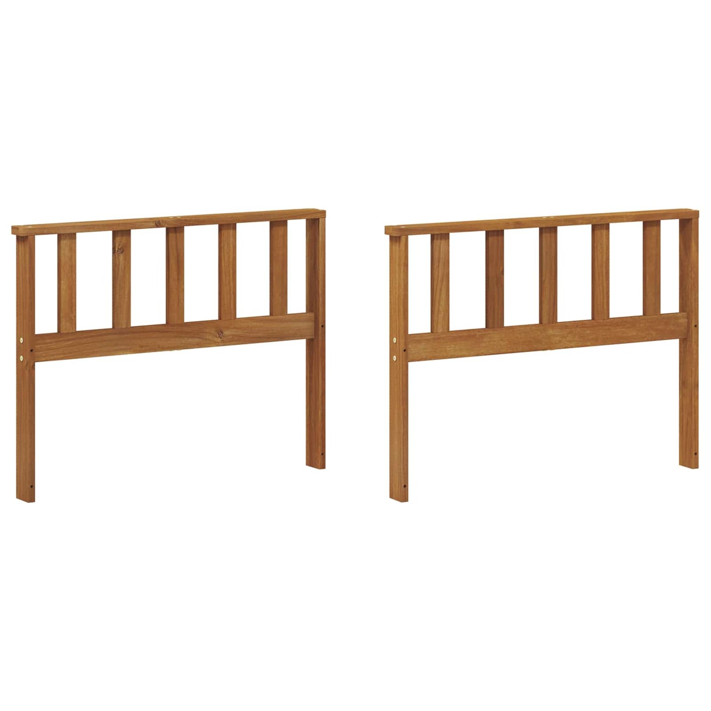 Armrest 2 pcs Natural 80 x 6 x 61 cm Solid Acacia Wood