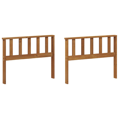 Armrest 2 pcs Natural 80 x 6 x 61 cm Solid Acacia Wood