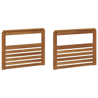 Armrest 2 pcs Natural 79 x 6 x 61 cm Solid Acacia Wood