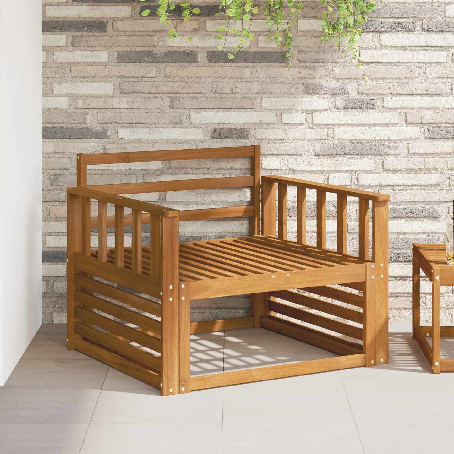 Armrest 2 pcs Natural 80 x 6 x 61 cm Solid Acacia Wood