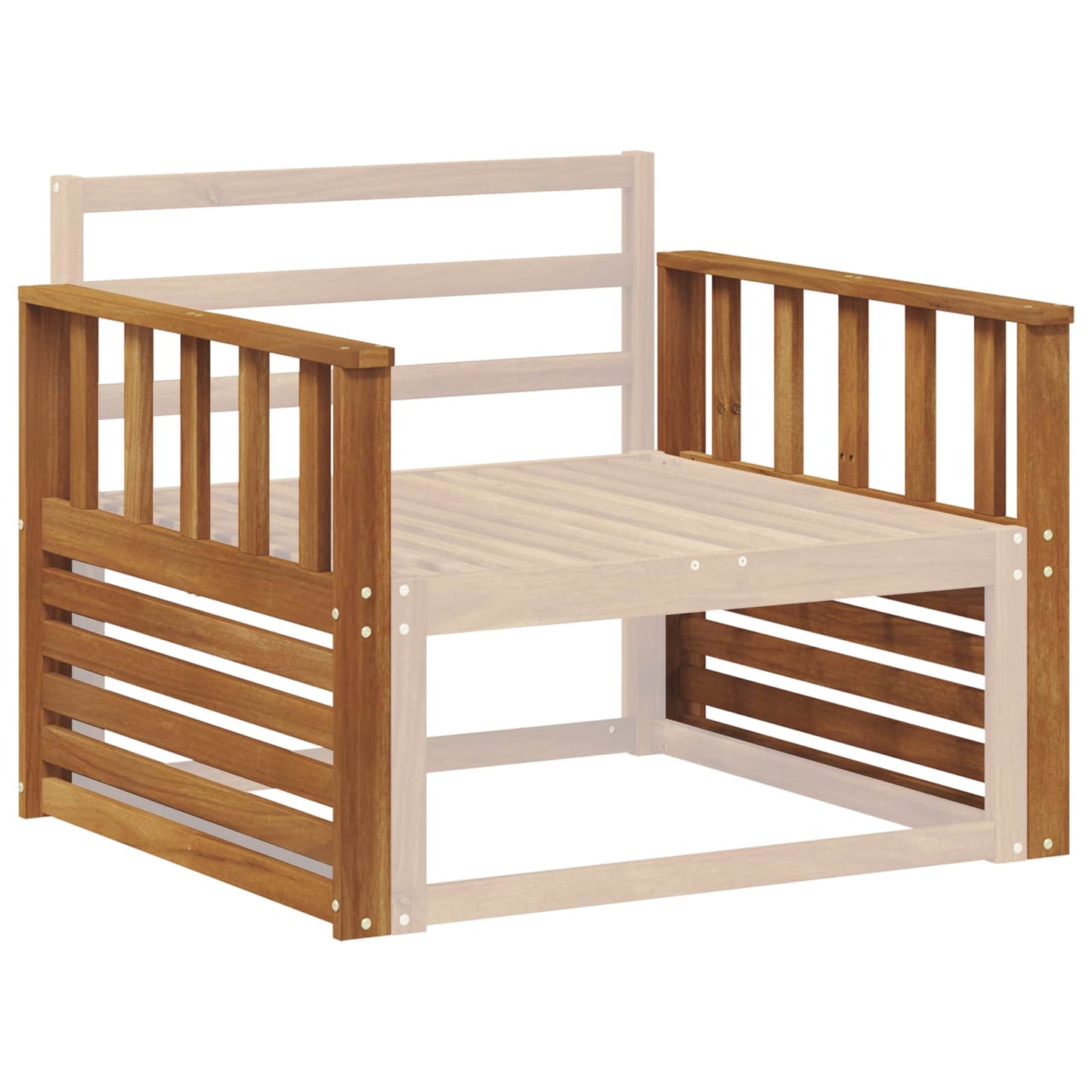 Armrest 2 pcs Natural 80 x 6 x 61 cm Solid Acacia Wood
